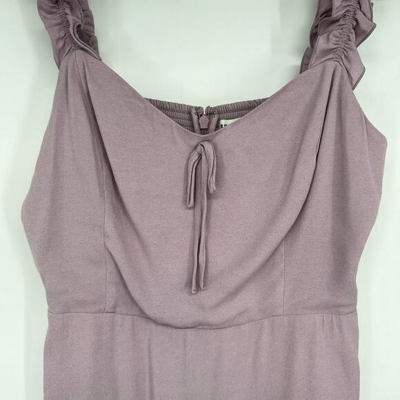 NWT Aritzia Sunday Best Flirt Ruffle Dress Women's Size 10 Hazy Lilac Viscose - Picture 3 of 9